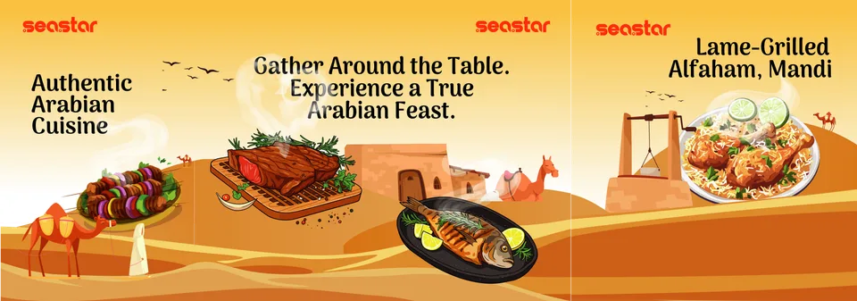 Sea Star Restaurant — The three panels as printed